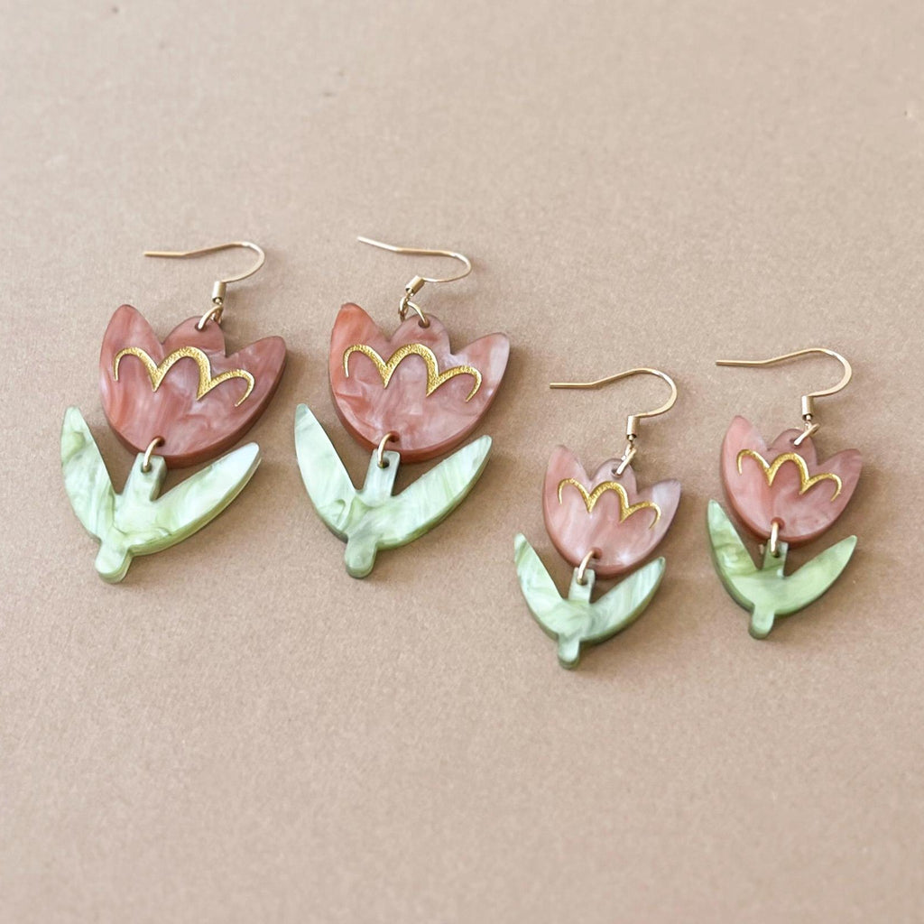 Blush Tulip Earrings