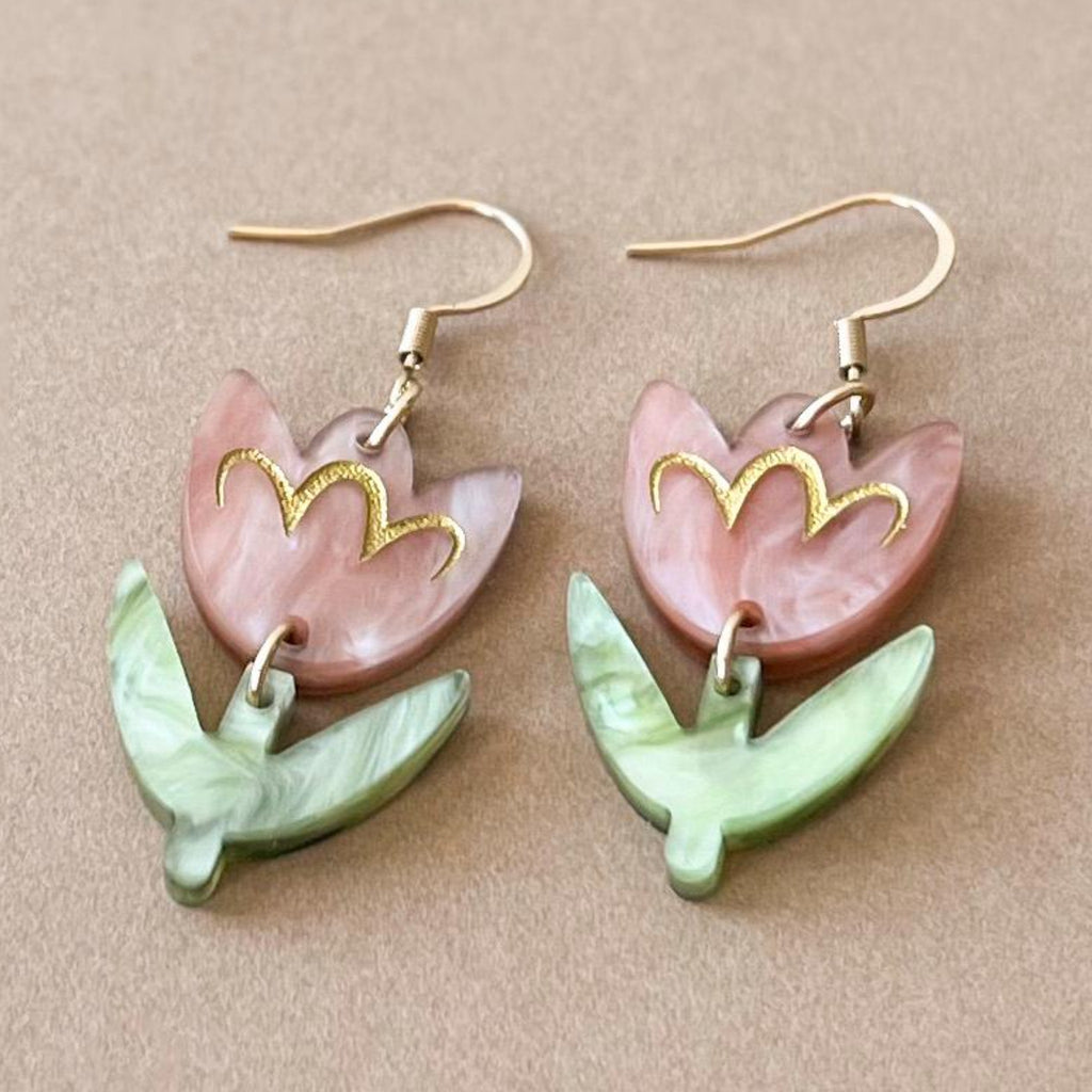 Blush Tulip Earrings