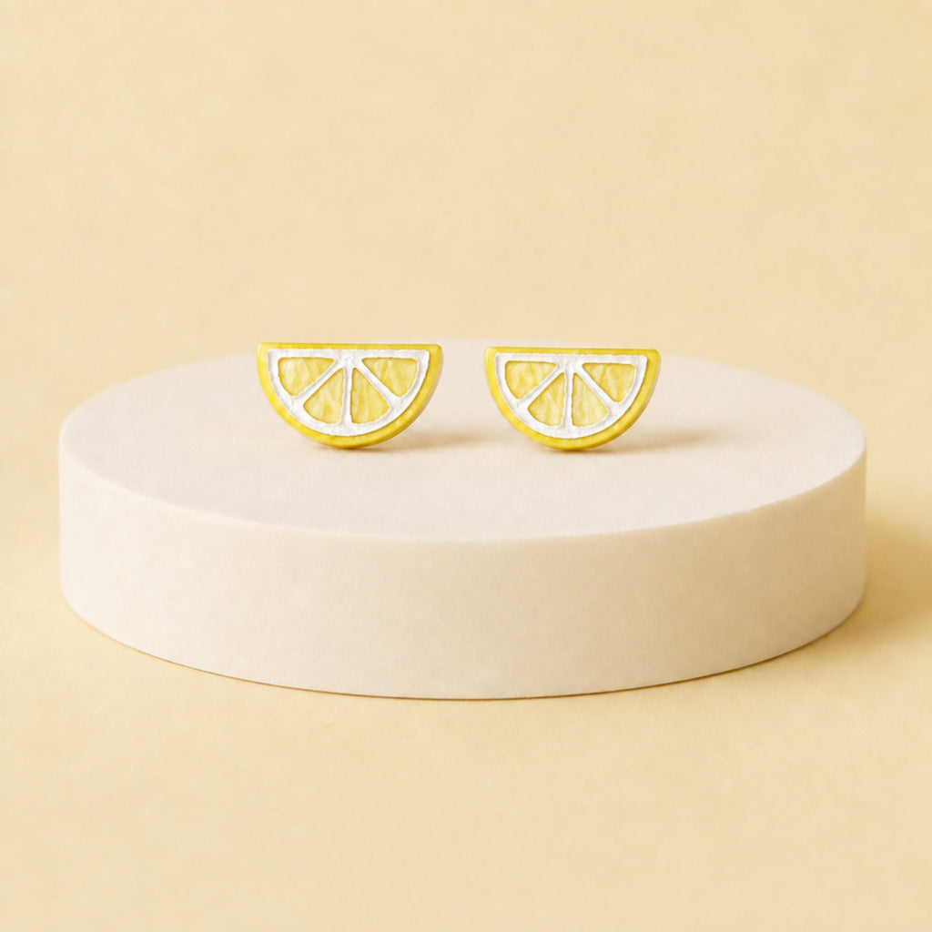 Citrus Slice Stud Earrings
