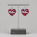 Phillies Confetti Heart Earrings
