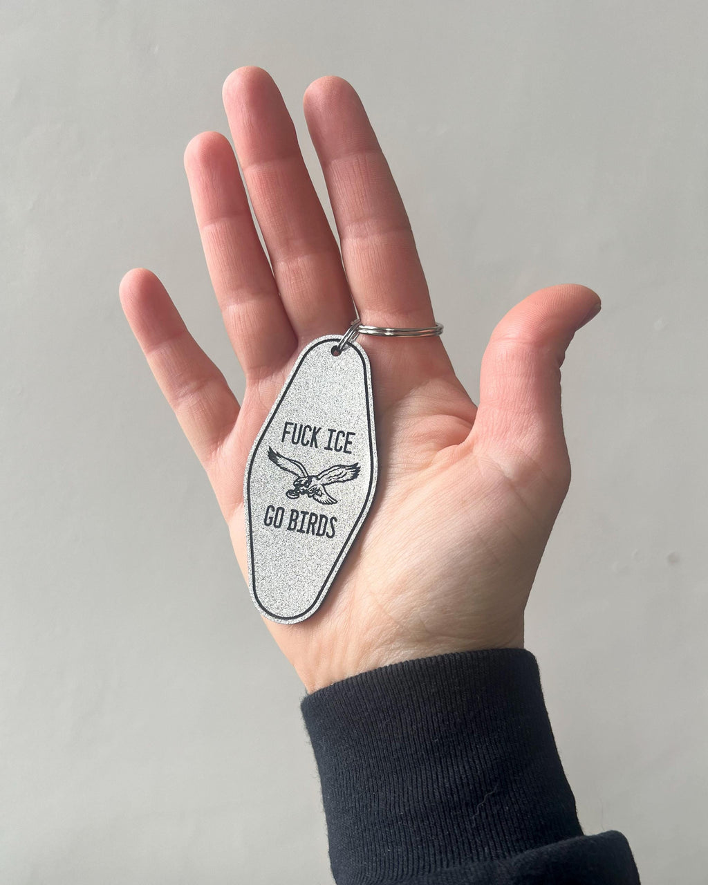 Fuck Ice Go Birds keychain, Philly protest keychain