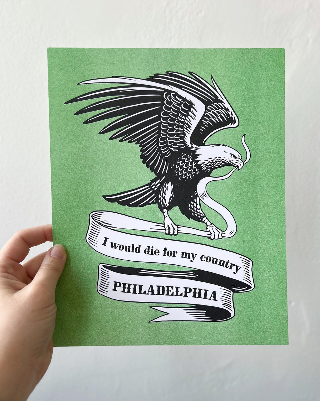 I Would Die for My Country Philadelphia Risograph Print