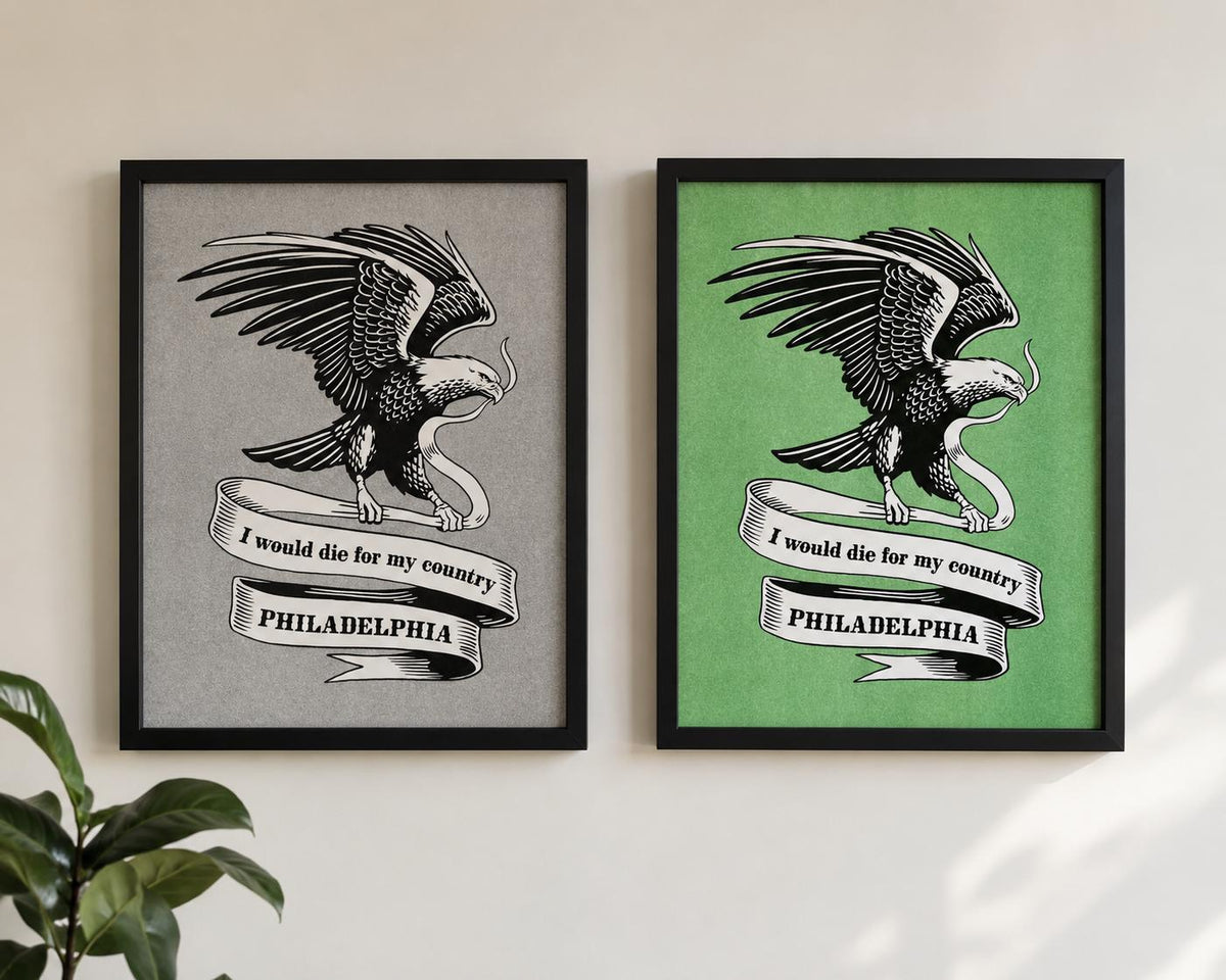 I Would Die for My Country Philadelphia Risograph Print